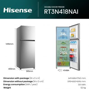 Alternative view of Hisense 418L Refrigerator
