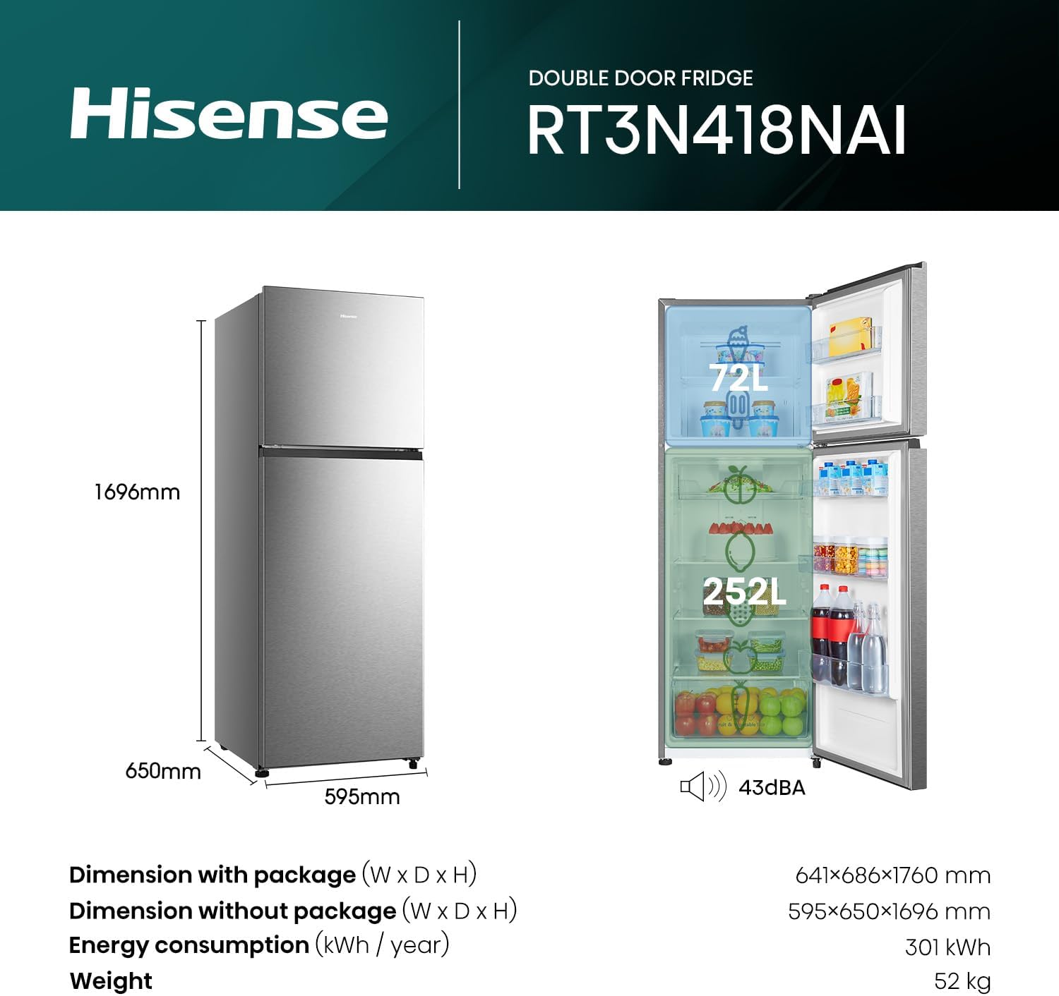 Hisense 418L Refrigerator - Image 2