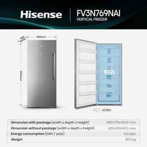 Alternative view of Hisense 769L Freezer