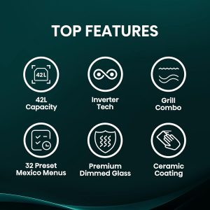 Alternative view of Hisense 42L Microwave