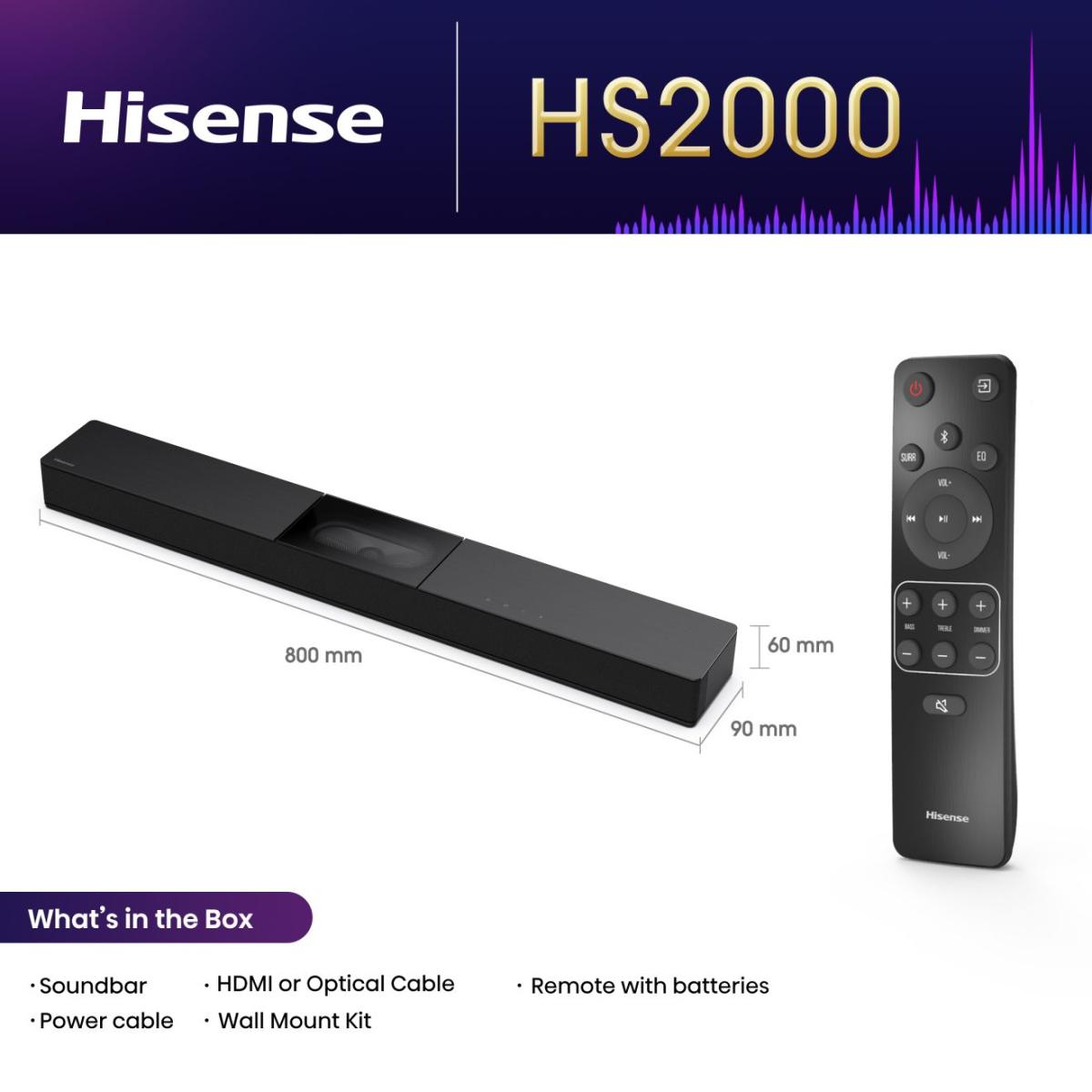 Hisense HS2000 Soundbar - Image 2